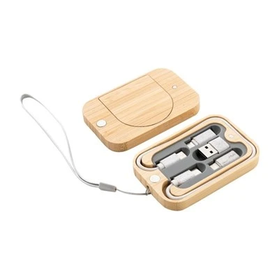 Magnetni bambusov slučaj bežični USB brzi punjač kabel